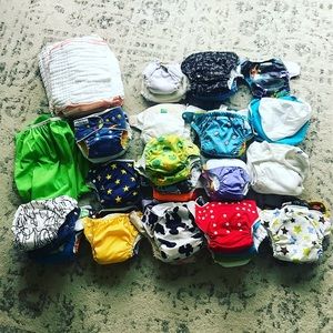 HUGE haul of cloth diapers -74 pieces